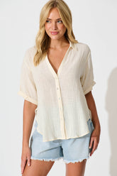 Cream Cotton Campbell Top
